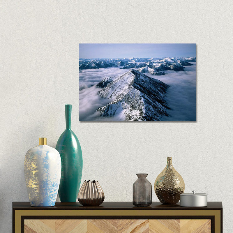 An Aerial View Of Montana's Rocky Mountain Front 1 Piece Wall Art on Canvas, 30.48 cm H x 45.72 cm W, Canvas