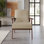 Chaise d'appoint en lin beige