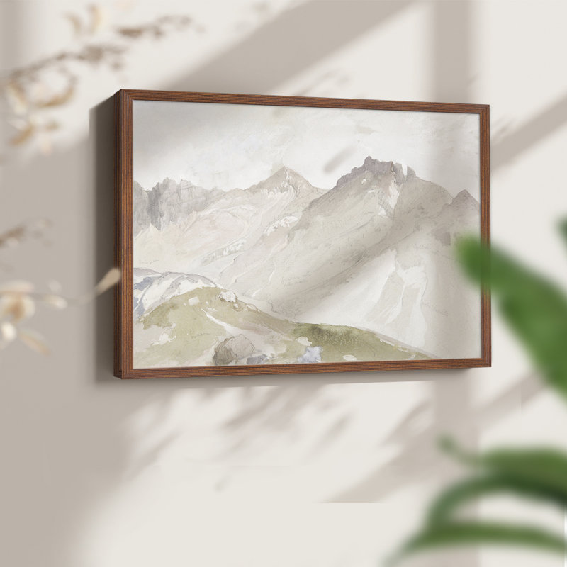 Paysages rétro-CCLI - reproduction encadrée, H 16 po x l 20 po, Noyer