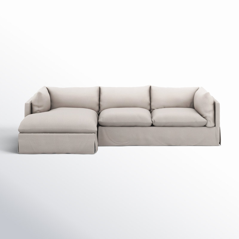 Atelier Habitat 2 Piece Sectional 131'' Nimbus, Left Hand Facing, Bennett Moon Polyester Blend, 31.5" H x 115" W x 67" D