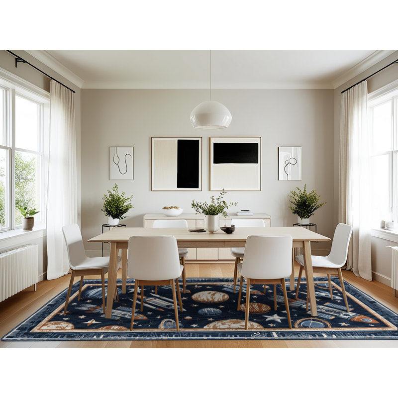 Tapis gris lavable à la machine, Rectangulaire 7 pi x 10 pi