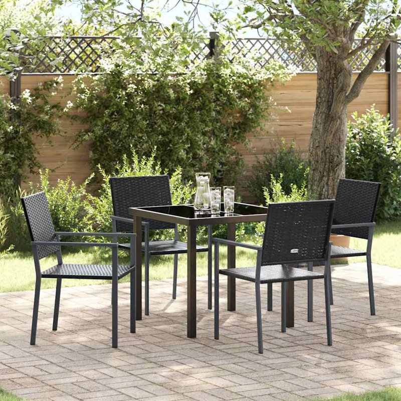 Patio Dining Set with, 73 cm H x 80 cm W x 80 cm D, 5, 4