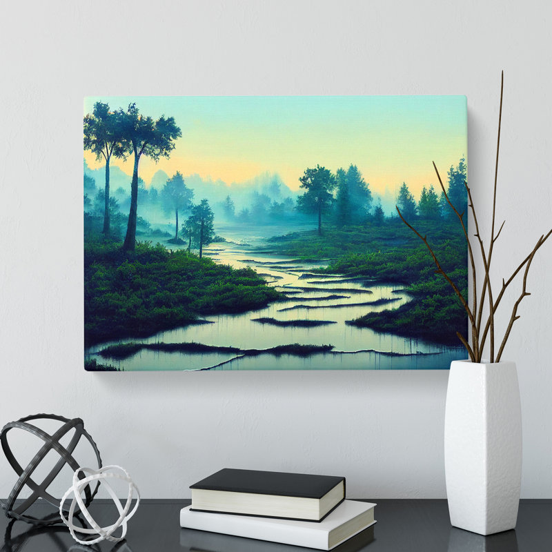 Elegant Pond - Wrapped Canvas, 35cm H x 50cm W x 3cm D
