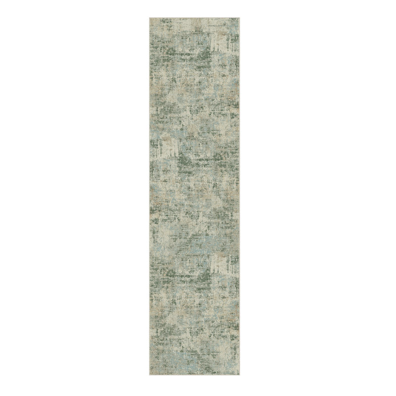 Sarah Machine Washable Abstract Area Rug with Non-Slip Backing, Runner 2' x 8'