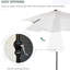 Parasol solaire à DEL 9 'x 7' inclinable et inclinable, abat-jour extérieur pour rendre les expériences plus agréables dans le jardin, patio avec lumières 7 ', etc., fonction, différents réglages