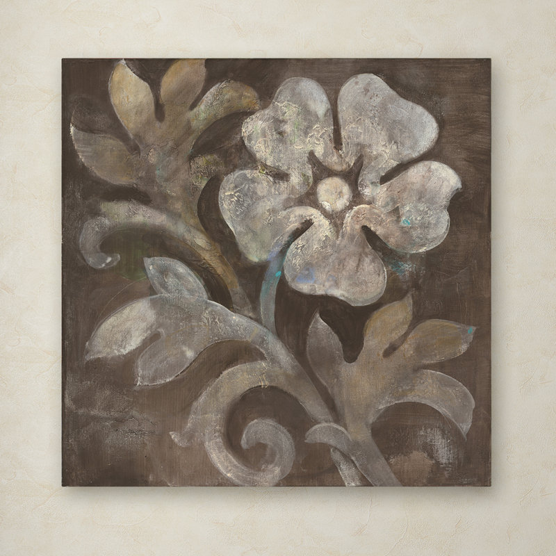 « fresco floral i », reproduction sur toile tendue, H 35 po x l 35 po x P 2 po