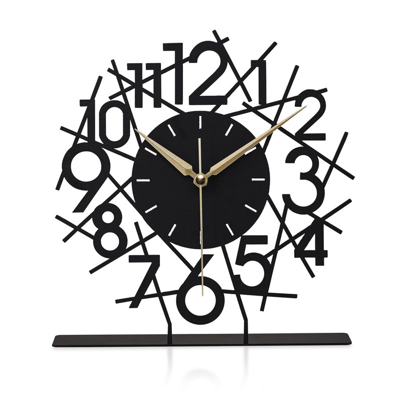 Elegant Black Decorative Clock, 9.8 inches Diameter | 100% Metal Construction, Thickness: 0.06 inches | Silent Mechanism, Operates on 1 AA Battery (Not Included) | Perfect for Home or Office Décor, Timeless Design