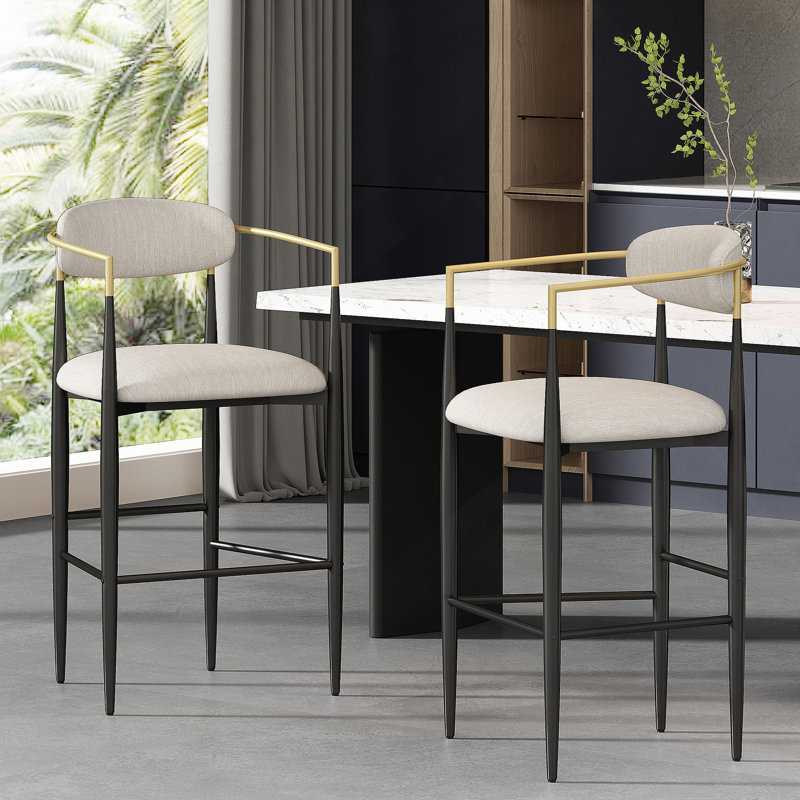 Tabouret de bar (ensemble de 2), Beige