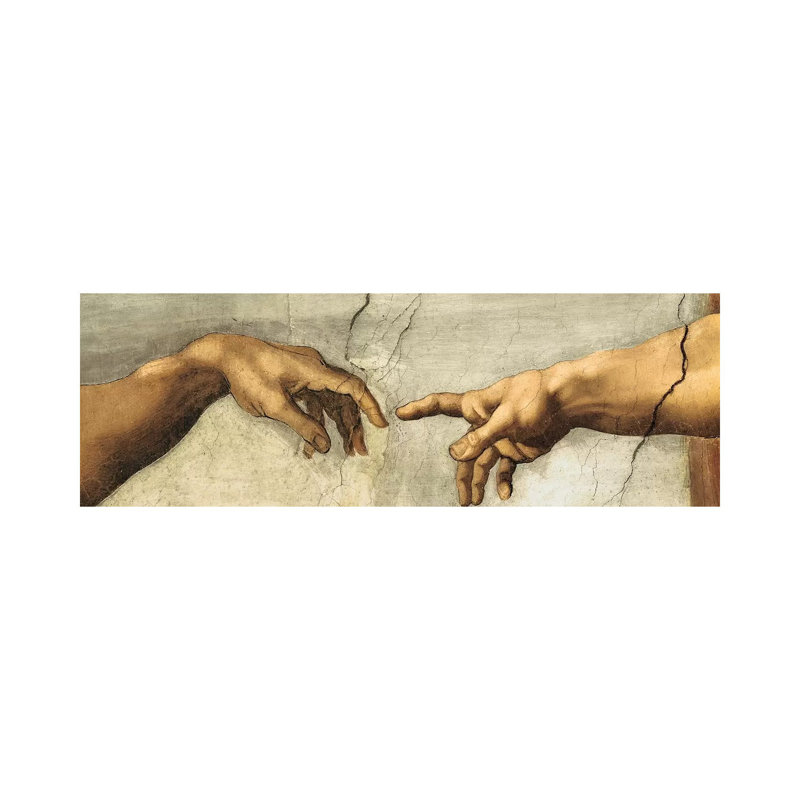 Creazione Di Adamo, Detail by Michelangelo - Wrapped Canvas Panoramic Print, 121.92 cm H x 40.64 cm W x 3.175 cm D