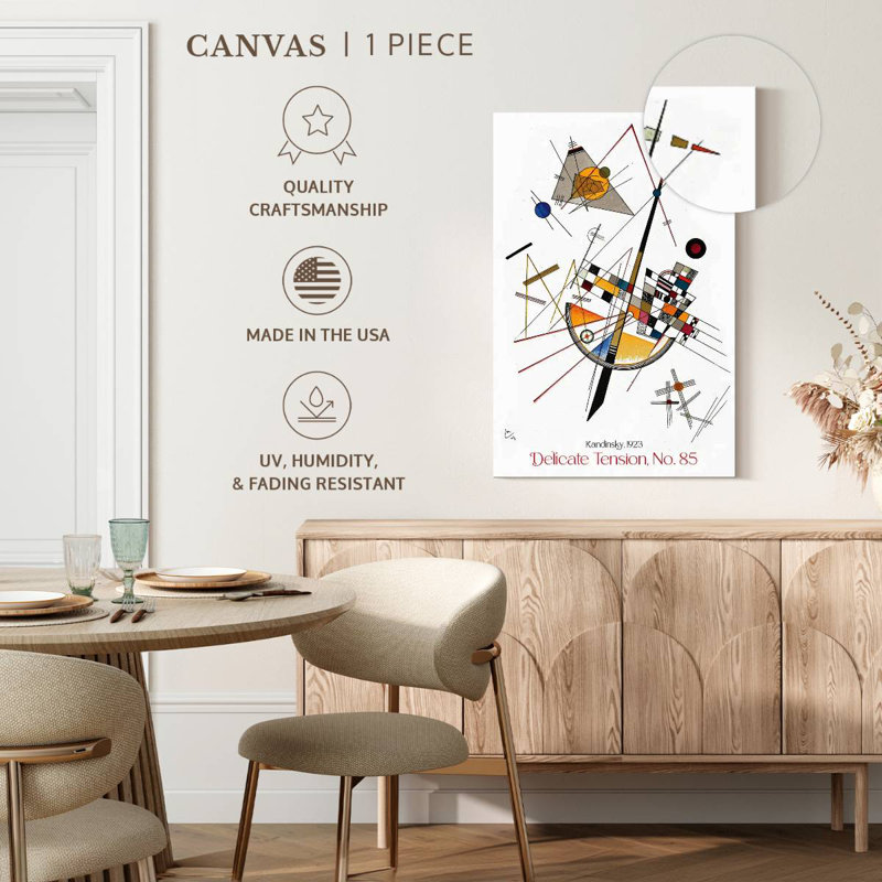 Affiche d'exposition Delicate Tension 85 Kandinsky, H 51 po x l 34 po