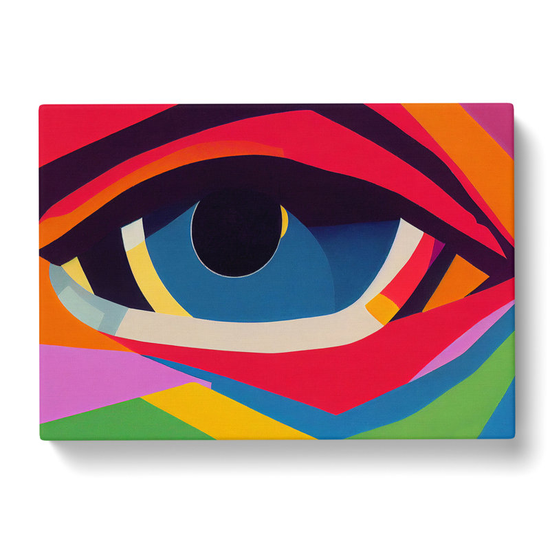 Colourful Abstract Eye Vol.5 - Wrapped Canvas Print, 50cm H x 76cm W x 3cm D