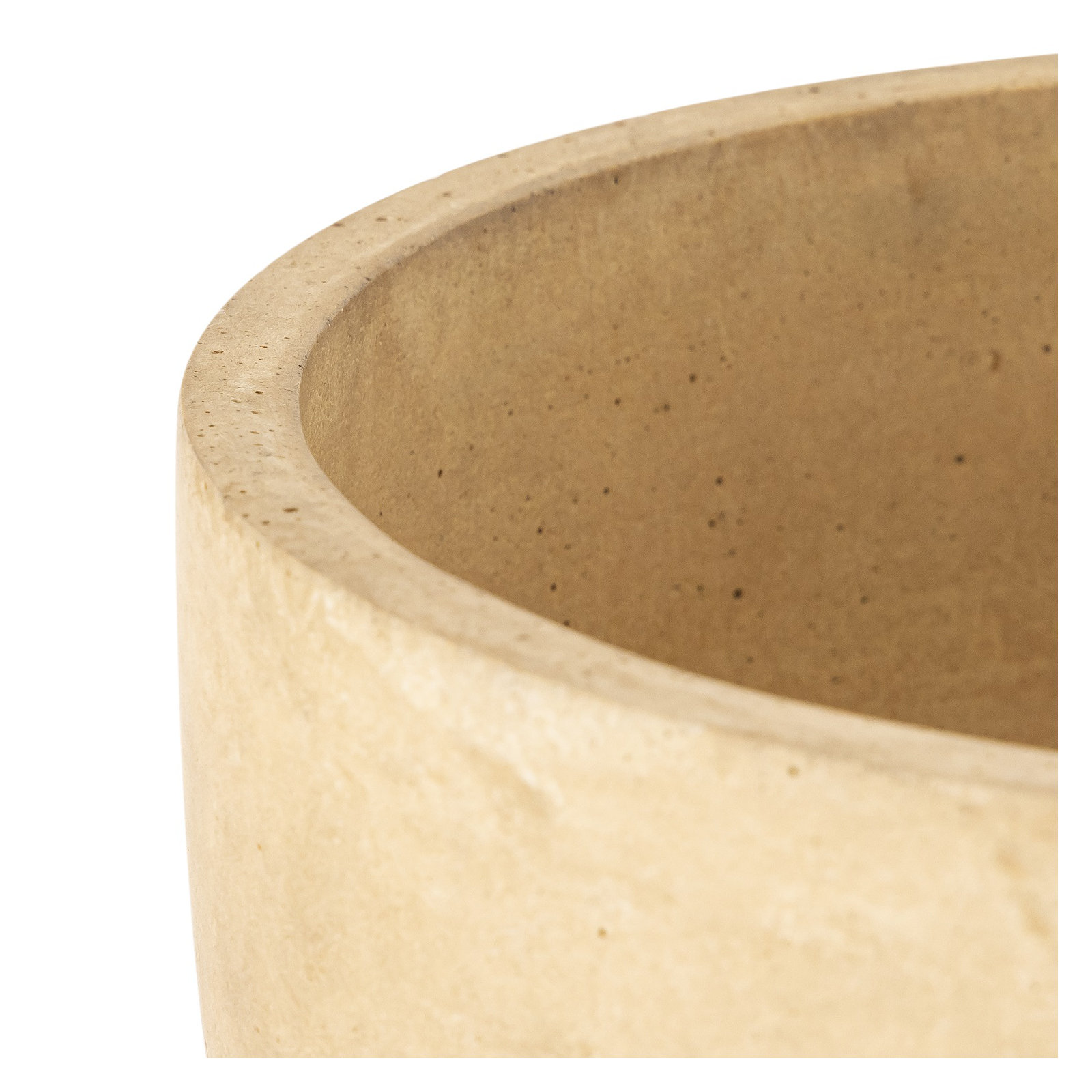 Salad Bowl Large Beige Resin Dia 11.2"