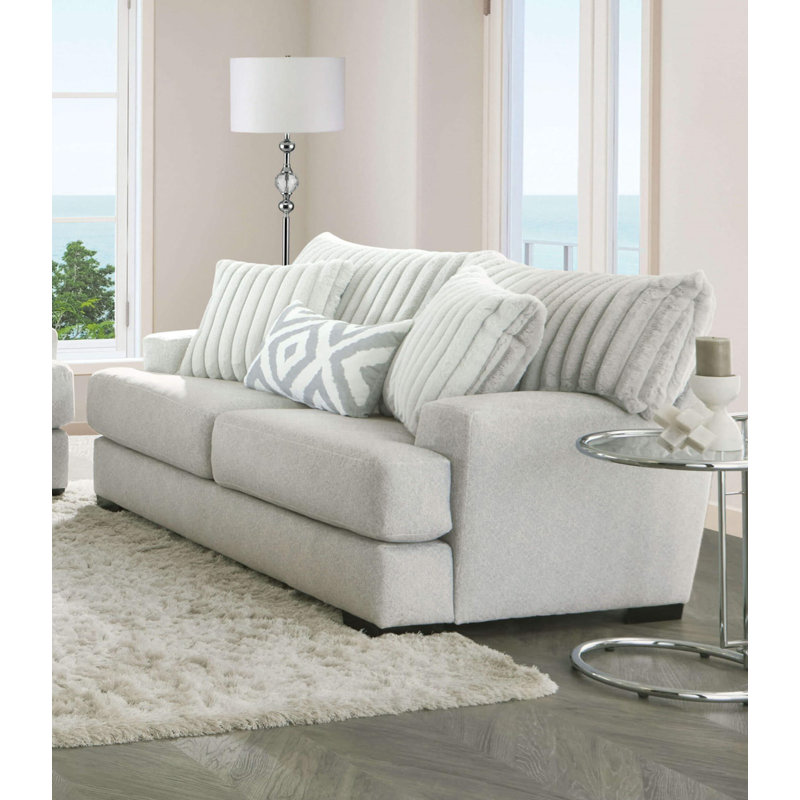 72.4" W Transitional Loveseat, Gray