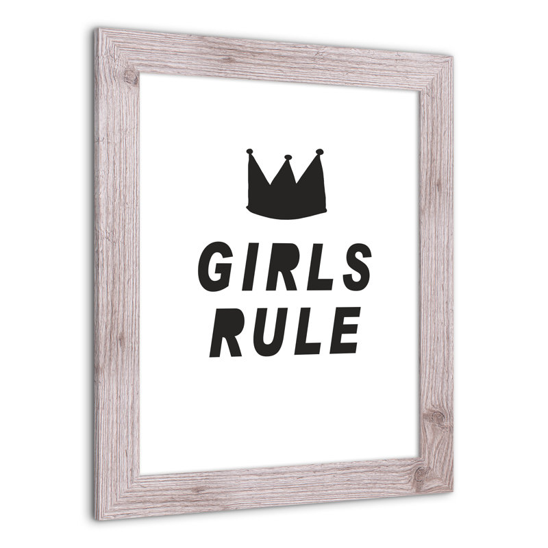 Art encadré, "Filles de règle", H 20 po x l 16 po x P 0,75 po, Cadre blanc