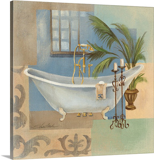 Sea Bath " Coastal Bathtub II " by Silvia Vassileva, 30" H x 30" W x 1.25" D