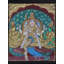 Lord Murugan avec Valli et Theivanai | Couleurs traditionnelles avec or 24 carats | Tanjore avec cadre en bois de teck