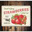 Plaque en aluminium fraises-58217882