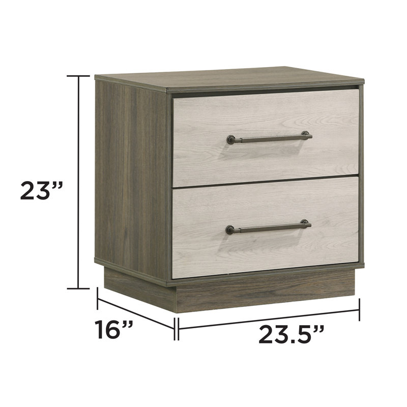 Helvey 2-Drawer Nightstand