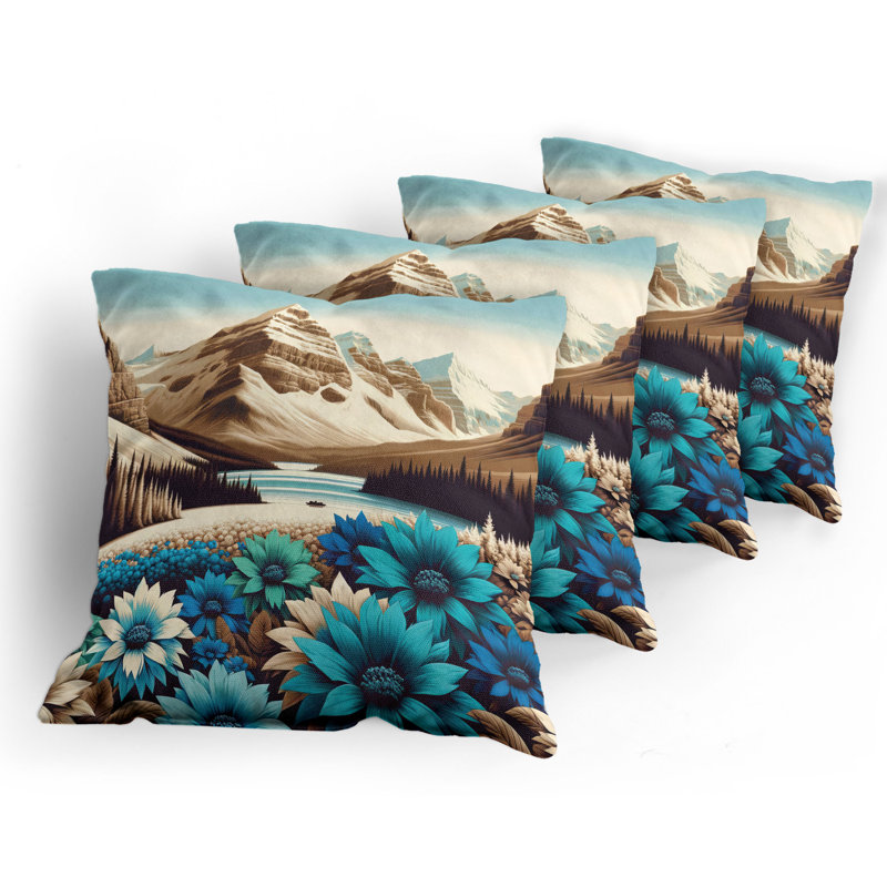 Fabric Reversible Throw Pillow, 24"H x 24"W