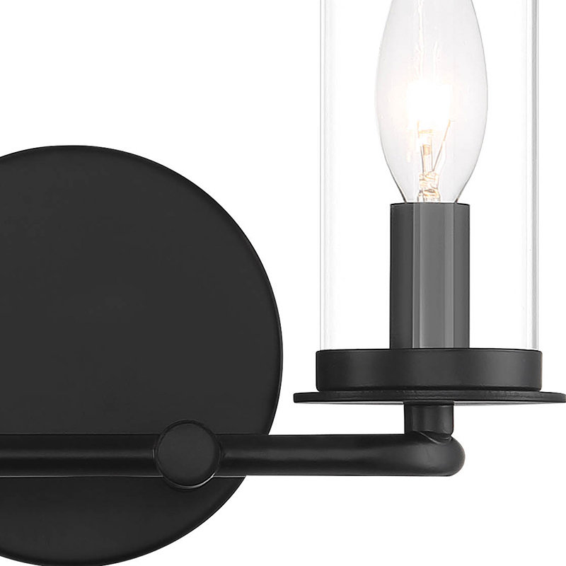2 - Light Dimmable Vanity Light, Matte Black