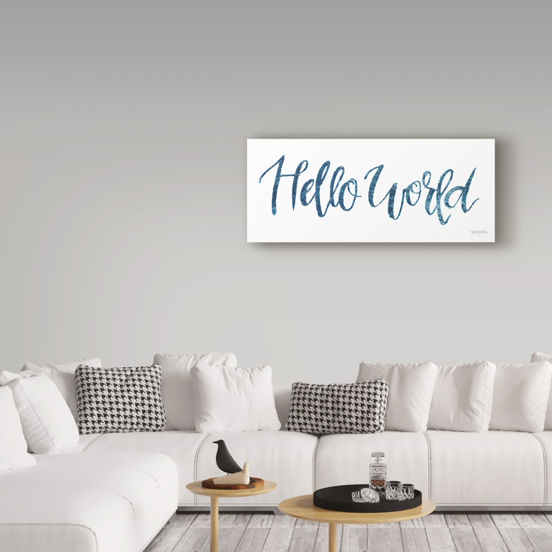 «Sweet Baby Boy I», art textuel sur toile tendue, H 10 po x l 24 po