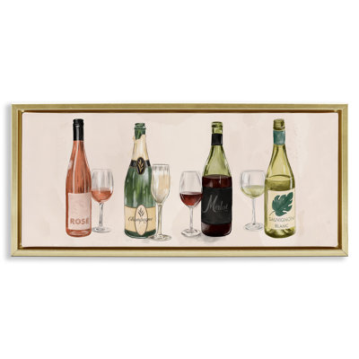 Diverses bouteilles de vin et de champagne