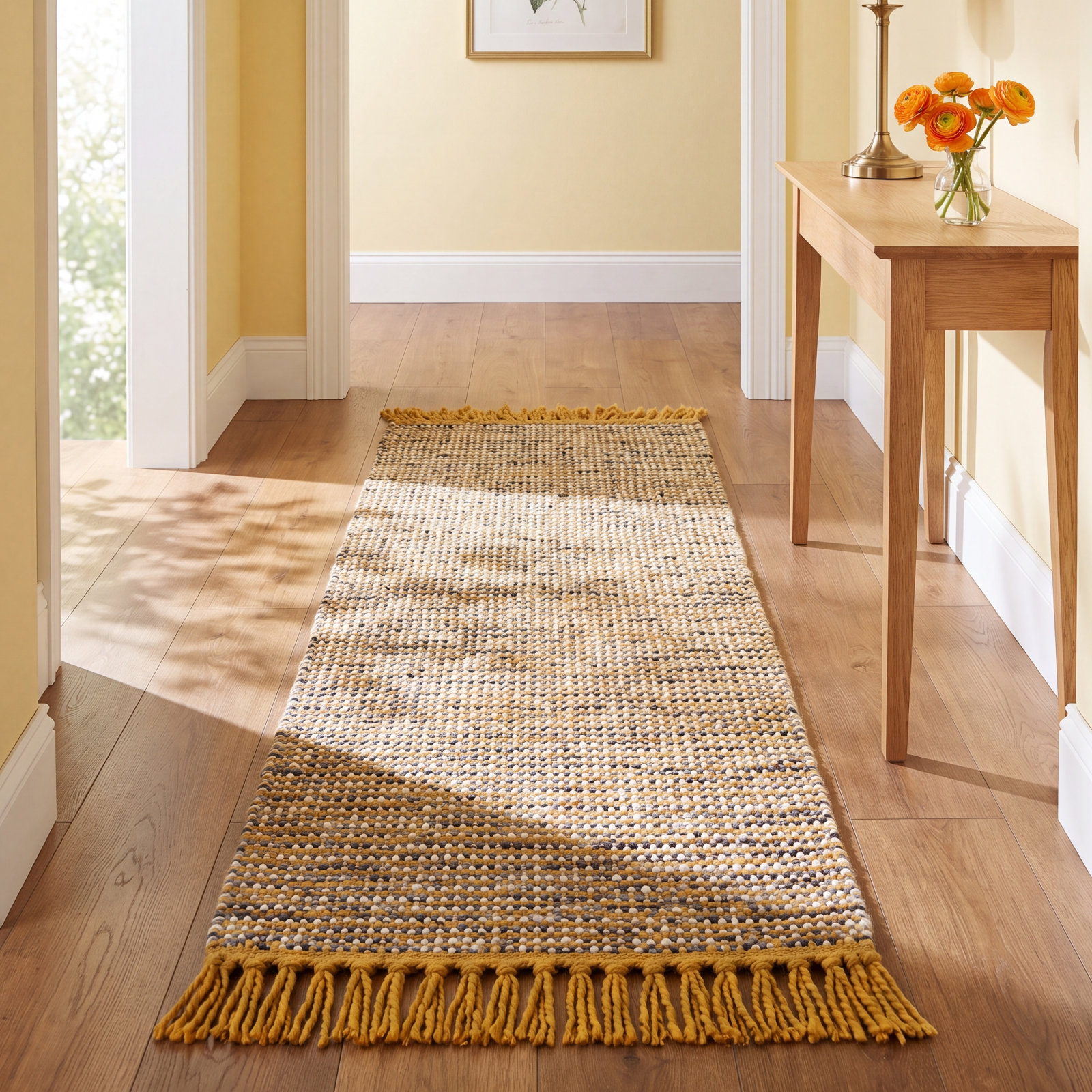 Alessia Hand-Woven Abstract Wool Rug, Runner 2'6" x 8'