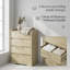 Commode moderne en bois à quatre tiroirs avec finition imperméable et structure robuste