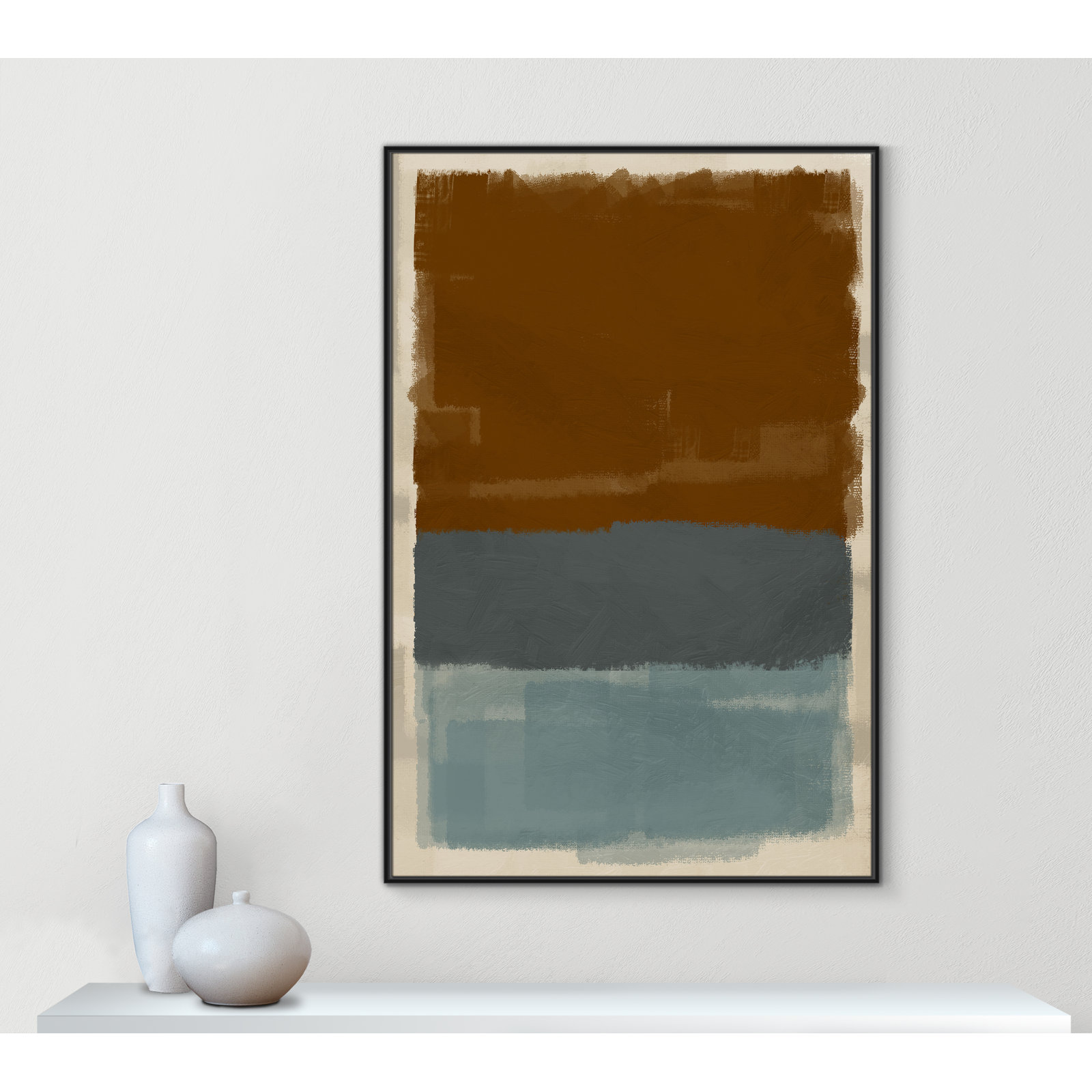 Turbulent Honesty Print by Marcus Prime, Black Floater, 41.5'' W x 61.5'' H