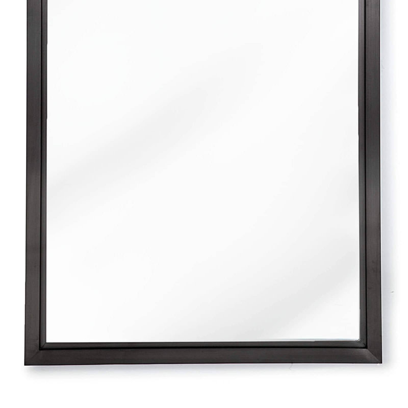 Malibu Metal Wall Mirror, Black