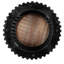 Table d'appoint en bois massif ACACIA, couleur naturelle et noire