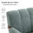 Mid Century Modern Accent Chair, Chenille Armchair With Solid Wood Legs, Channel Tufted Comfy Reading Chair For Living Room-2104879830