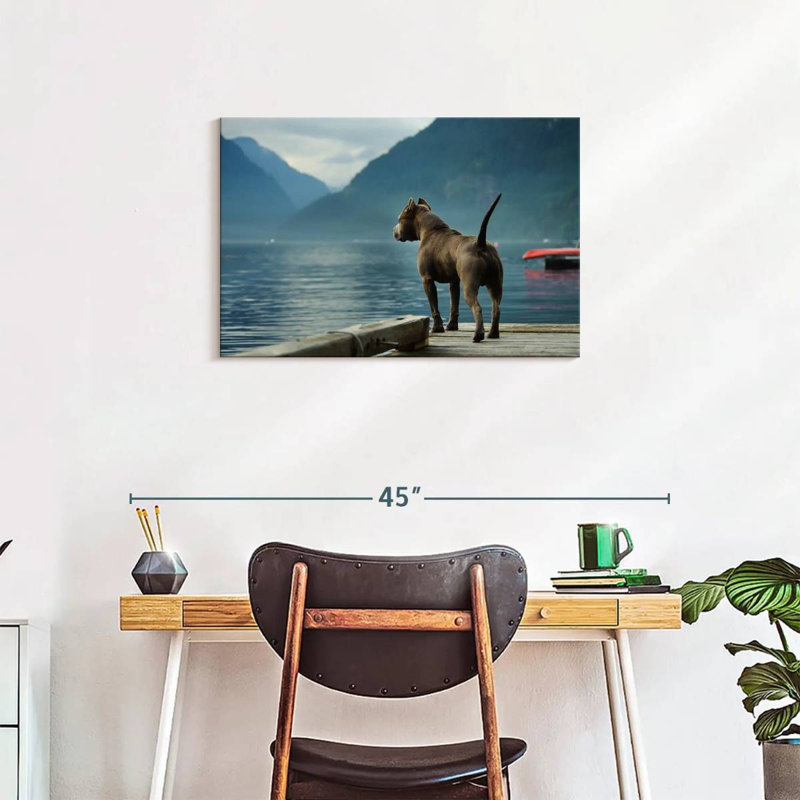 Brampt Pierside Pit Bull, 20" H x 30" W