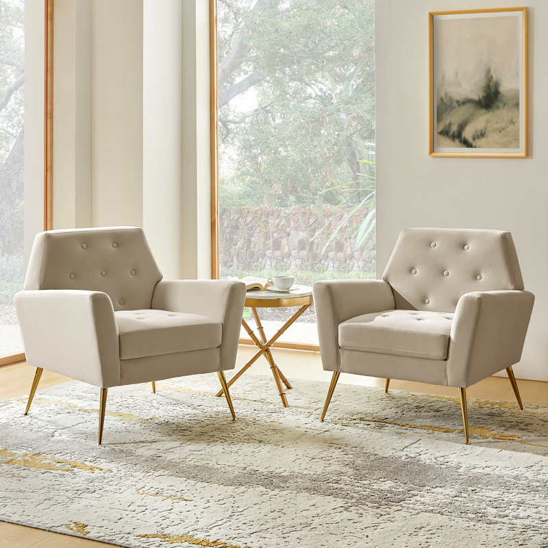 Fauteuil Thaddeus, Velours havane