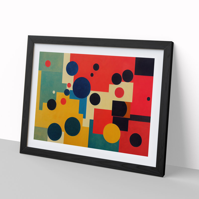 XH1022-8883X The Astonishing Modern Abstract Art - Single Picture Frame Print, Black, 25cm H x 34cm W x 2cm D