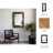 Kedus 41" Brown Wood Framed Wall Mirror with Modern Slatted Design for Home & Office