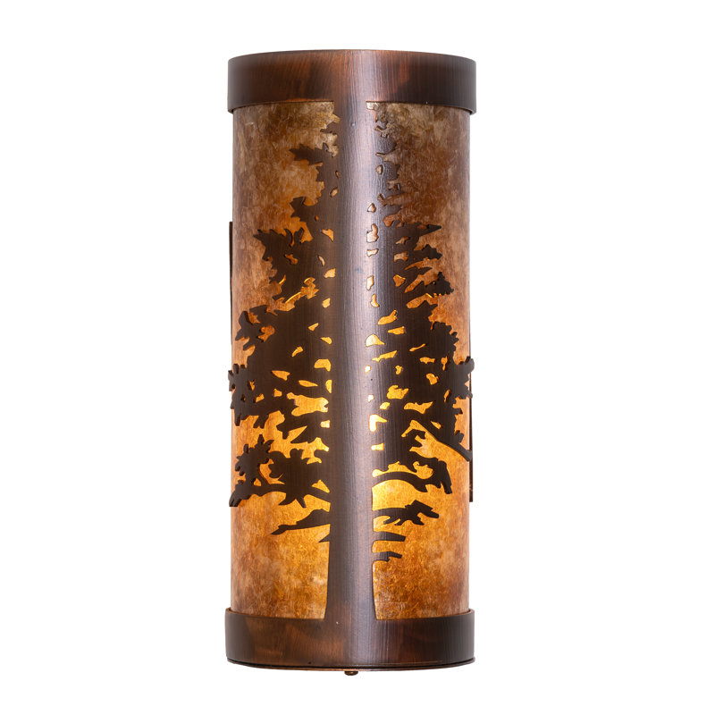 1 - Light Flush Mounted Sconce, Clear/Amber