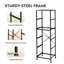 Commode verticale à 5 tiroirs avec plateau en bois Ojaswi pour chambre à coucher, commode avec structure en acier Strudy pour petit espace, tour de rangement pour placard, couloir-906908901