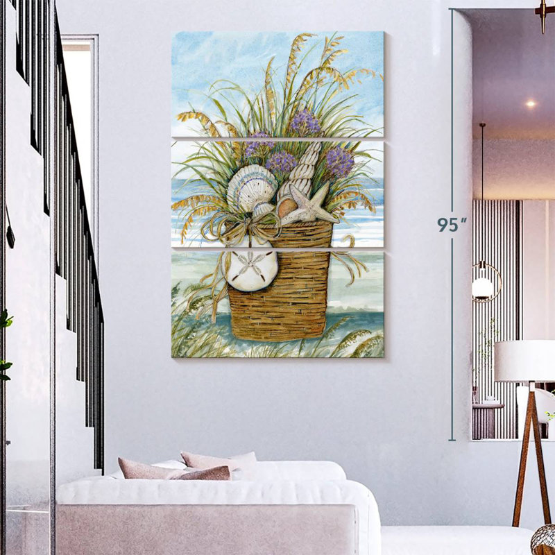 Aletra Shells Basket, 74" H x 48" W
