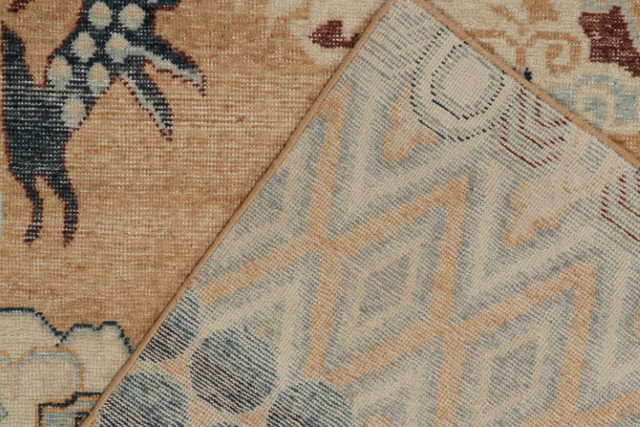 Distressed Homage Handmade Kilim Wool Animal Print Area Rug, Rectangle 10' x 14'