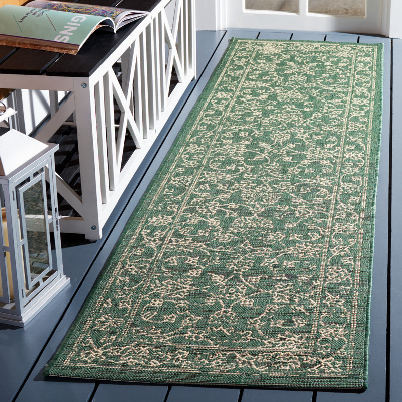 Inola Oriental Machine Woven Stain Resistant Indoor/Outdoor Area Rug, Runner 2'3" x 8'
