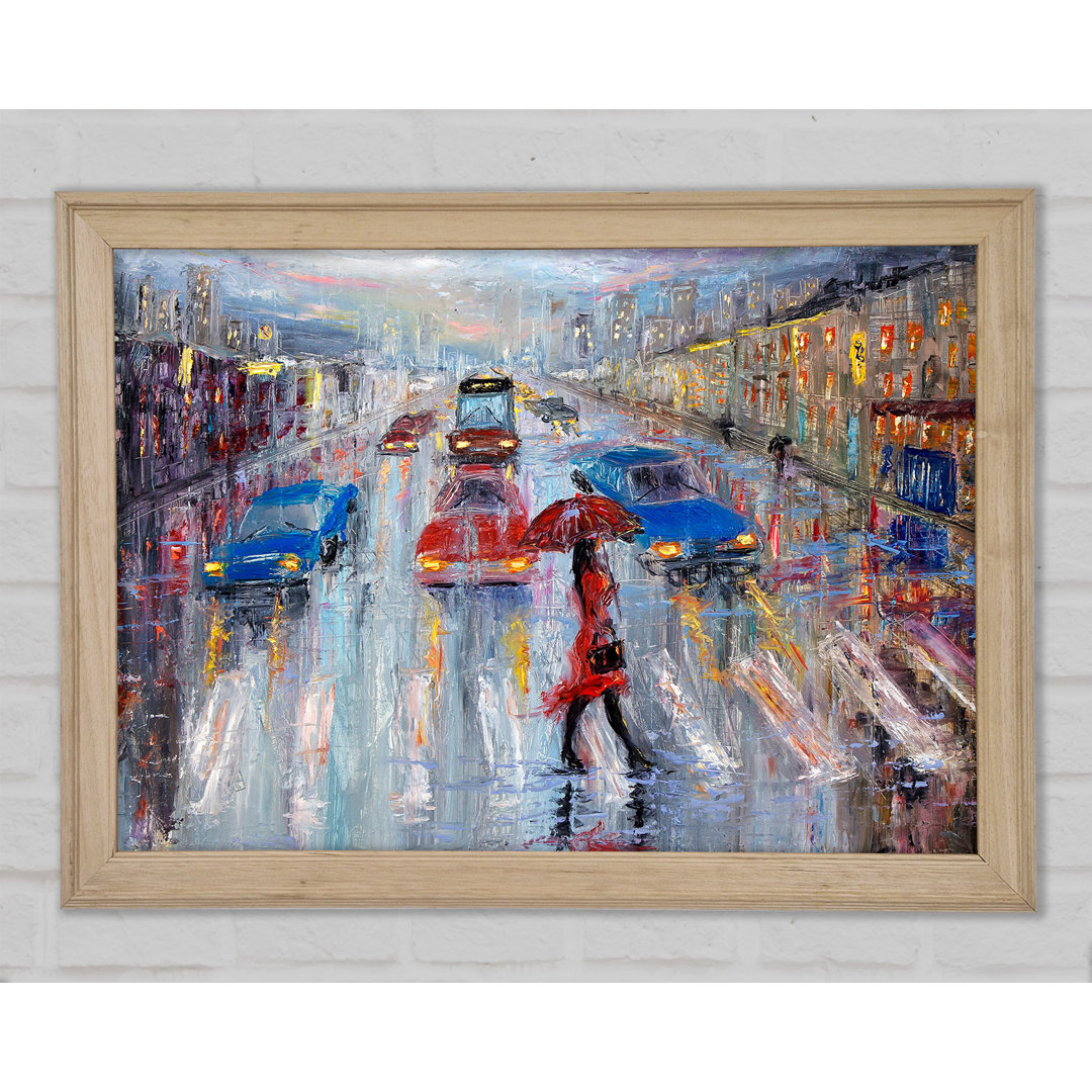 Walk In The Rain - Einzelne Bilderrahmen Kunstdrucke