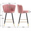 Bowdoin Upholstered Counter Stool with Metal Frame-954925081
