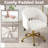 Velvet Desk Chair with Wheels, Home Office Swivel Armchair with Gold Base, Back Incline Adjustable for Vanity Make-up-1583616578