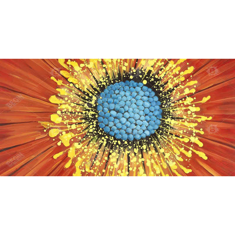 Close-up on a red flower - 15.75"x31.50" Desk mat