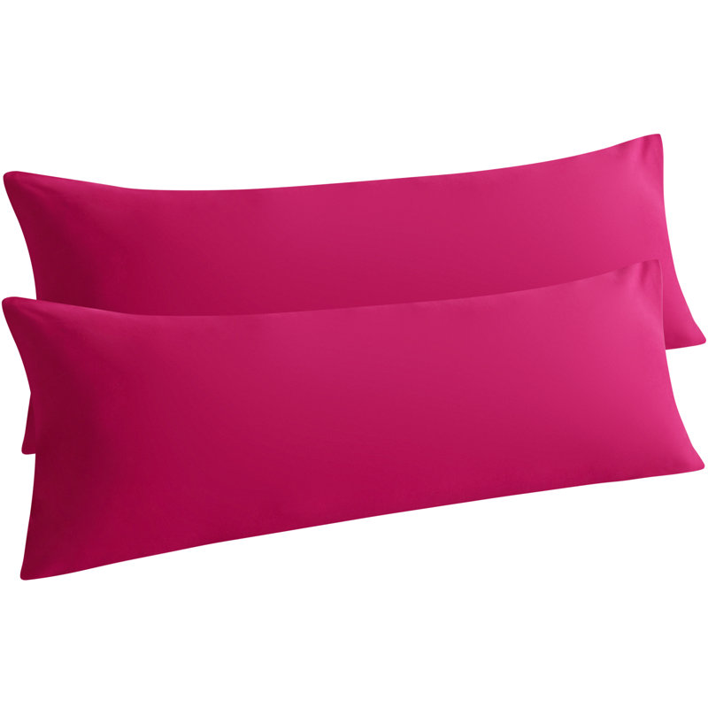 Taie d'oreiller pour le corps en microfibre, ensemble de taies d'oreiller douces avec fermeture portefeuille, 137 cm L × 51 cm H