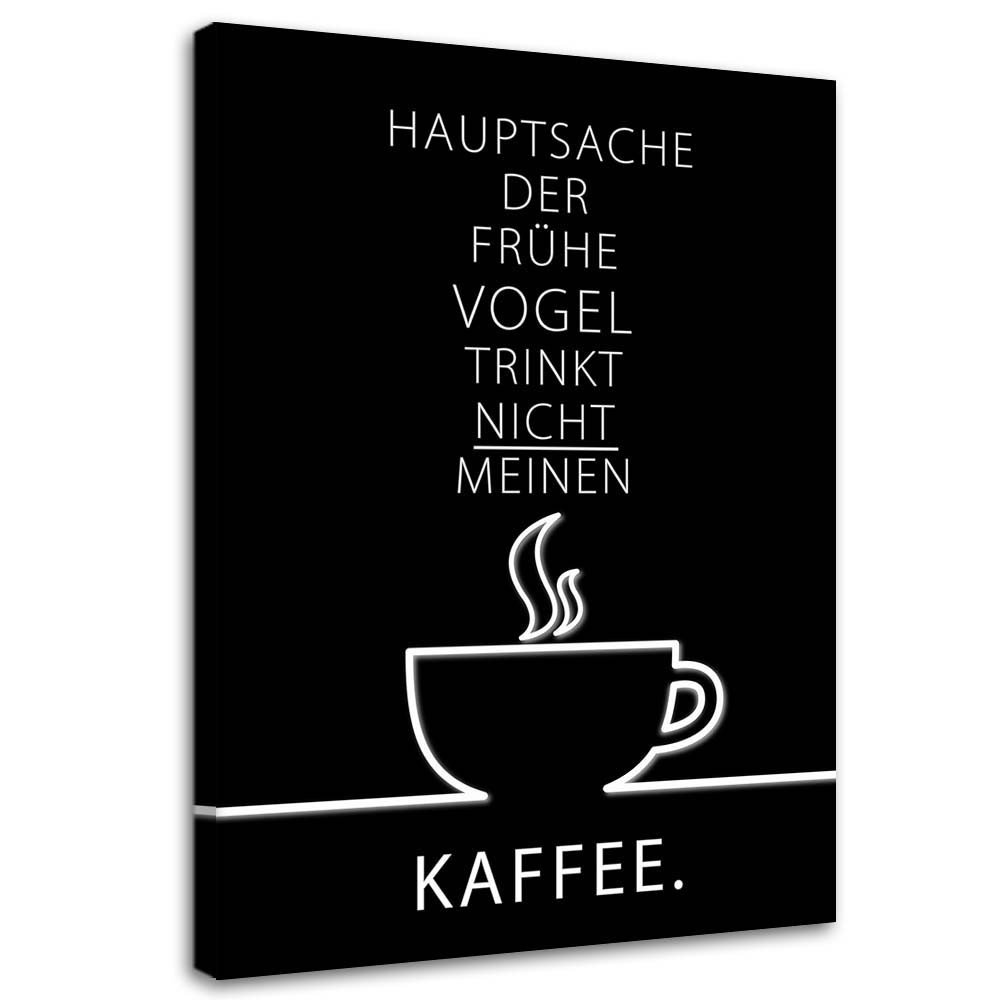 Leinwandbild Typografie-Kaffee