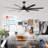 Oversized 72" Modern Smart Ceiling Fan with LED Light, Remote and Work with Tuya APP-1130906938