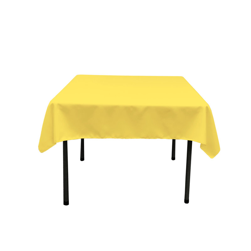 Wayfair Basics® Fisher Solid Colour Square Tablecloth, Light Yellow, 52" Square