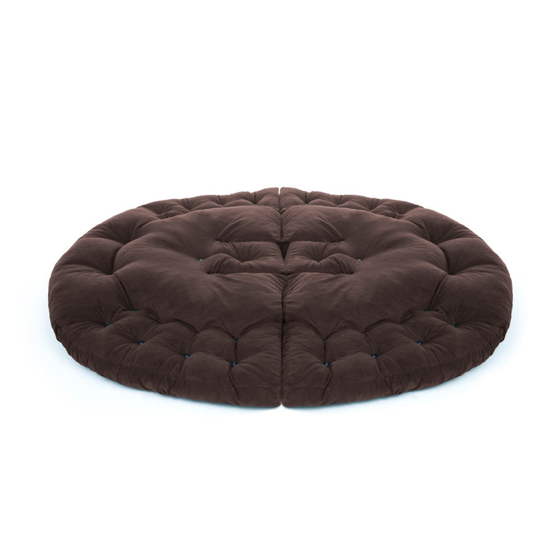 Fauteuil poire standard classique, Polyester à 100 % de couleur brune